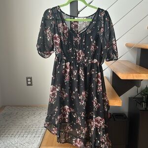 High low floral dress